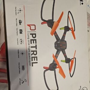 Quadcopter with Orange and Black Propellers